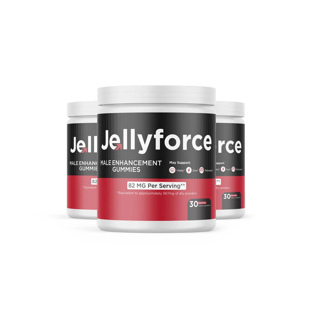 Jelly Force Natural Male Vitality Gummies – 82mg Per Serving, 30 Gummies Per Jar, Made in USA